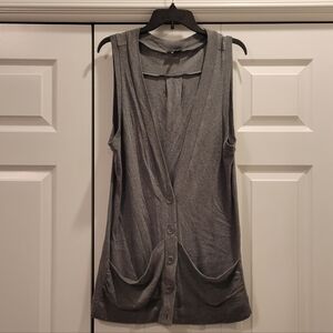 Express Charcoal Gray Knit Top